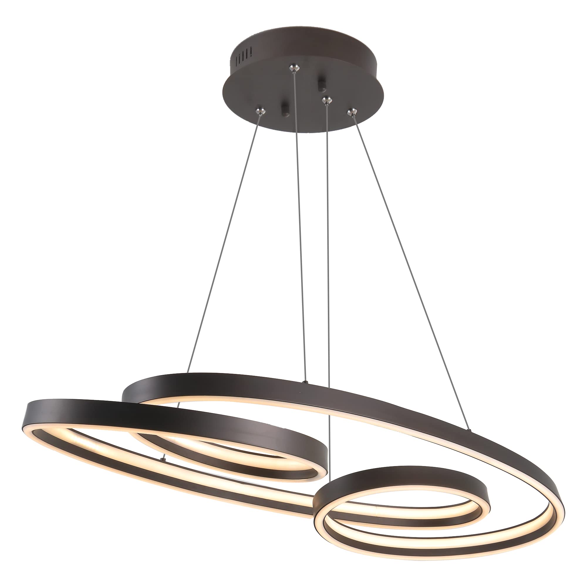 Buy Huaguang Modern LED Pendant Light, 46W Irregular Ring Chandelier