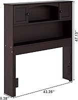 Vista 43 de AFI, Newport - Cabecero completo para libros, color blanco