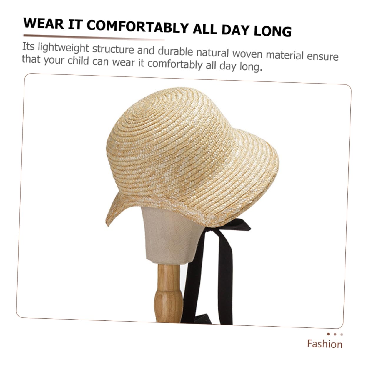 HHRFCS Sombrero de Paja de ala Ancha para niño y niña para protección Solar Sombreros de Verano duraderos y livianos para niñas para Viajes a la Playa Actividades al Aire Libre y Accesorios de