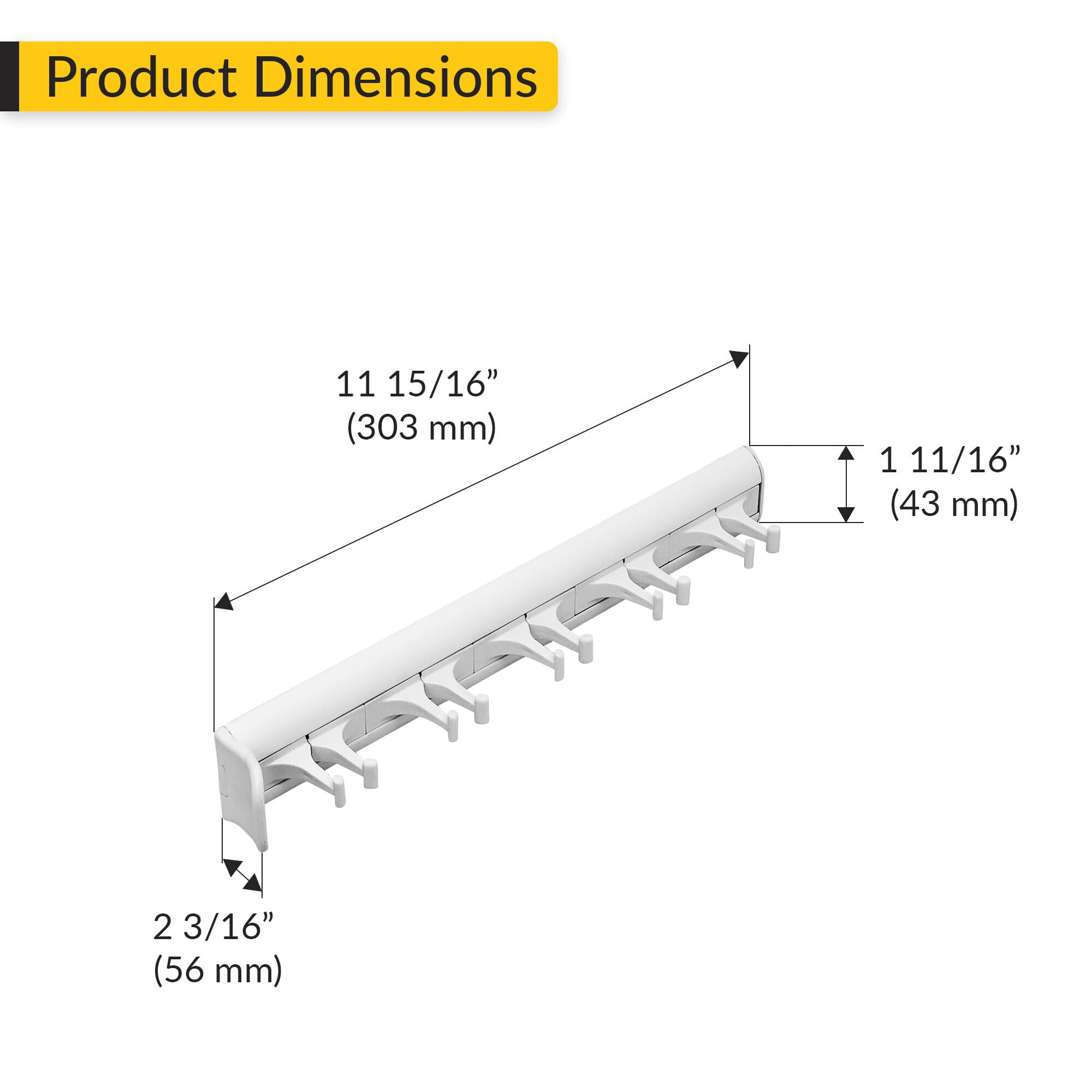 Brixwell QIMJ-001 Belt Rack, 5 Hook with 3/4