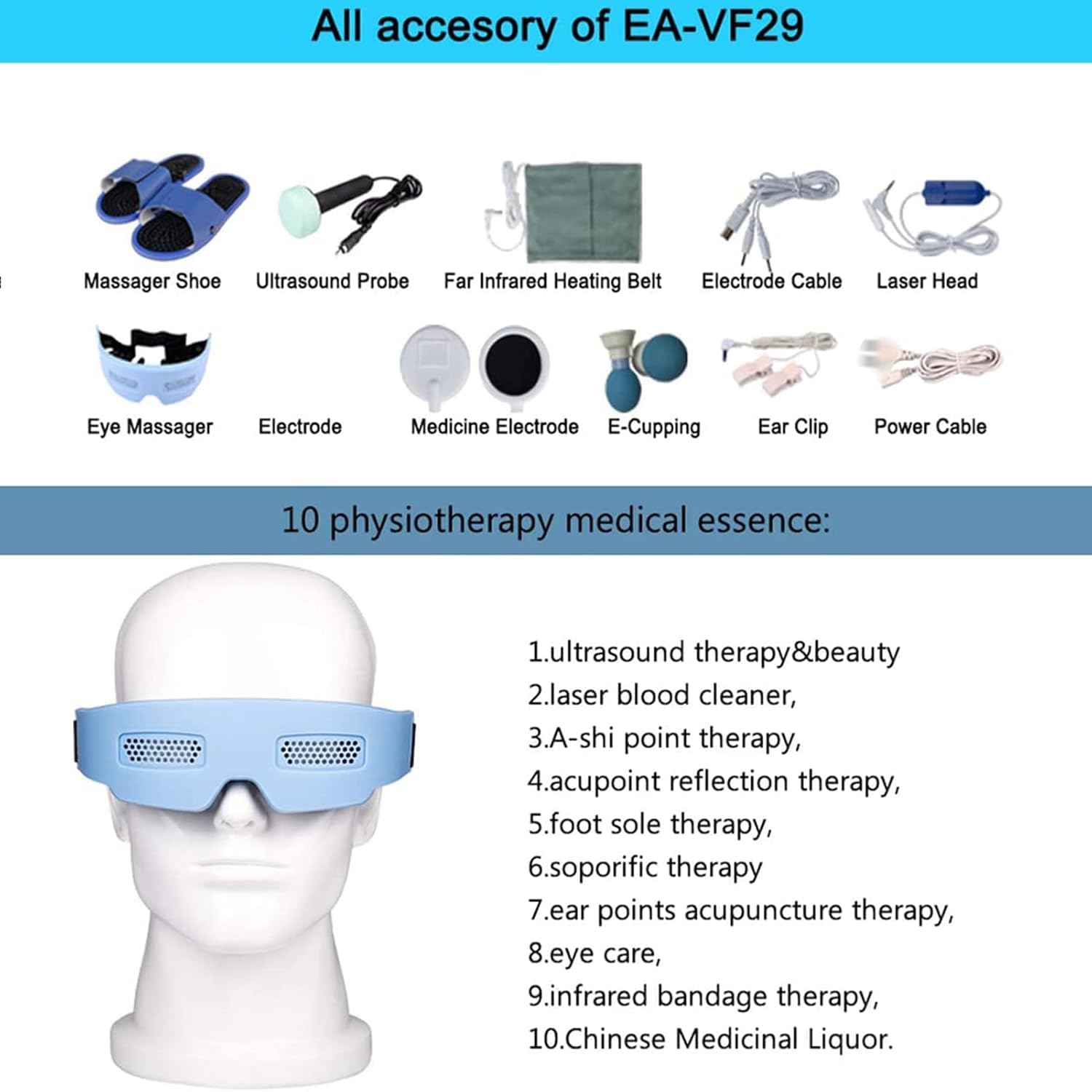 Máquina De Fisioterapia De 9 Canales, Masajeador Corporal De Acupuntura De Baja Frecuencia, Ultrasonido De Belleza + Función EMS, para Alivio Muscular Y Desbloqueo De Meridianos