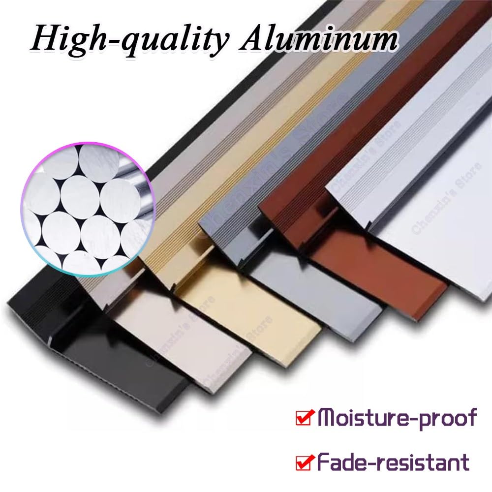 Antypoślizgowa aluminiowa listwa przejściowa do podłogi 10-35 mm regulacja wysokości adapter drzwi i płytek do podłóg winylowych i laminowanych srebrna 100 cm - idealna do bezszwowych rozwiązań