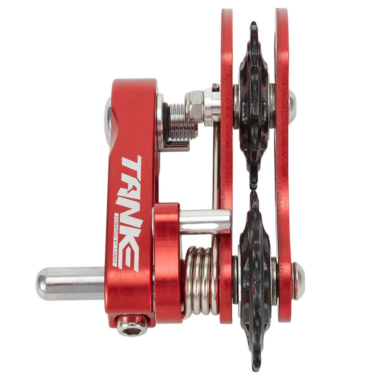 RichVibe Aluminum Alloy for Bike Chain Tensioner for 8-12 Speed to Single Speed Conversion, Adjustable Chain Guide with Floating Pulley for Hanger Dropout Frames, Black