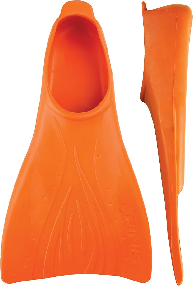 Booster Swim Fins for Kids - Floating Rubber Fins - Teaches Kick Technique - Open-Toe Design - Comfortable Fit