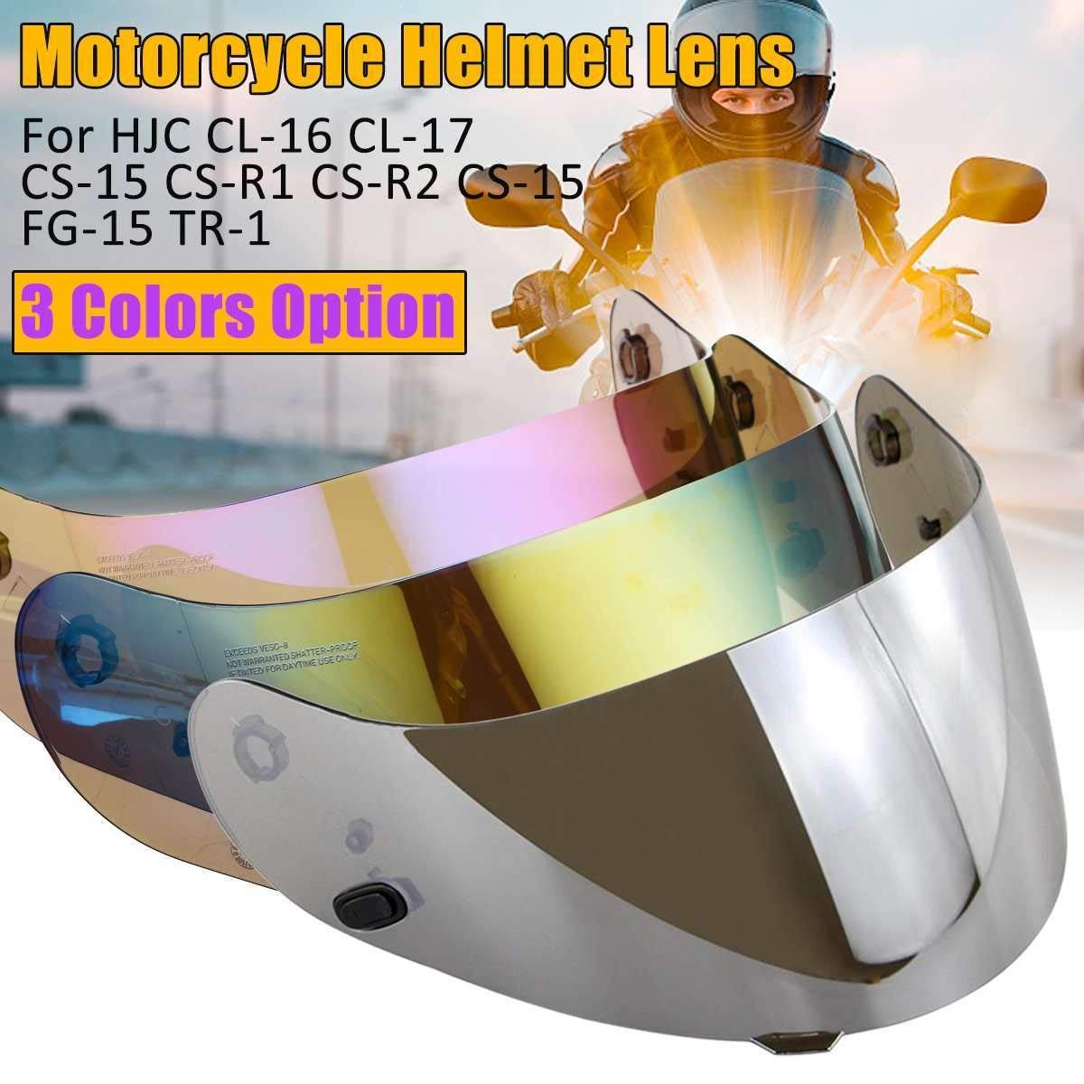 Visiera Moto Sostitutiva In PC Per Casco HJC: Lente Trasparente Anti-UV E Anti-Graffio, Compatibile Con Modelli CL-16, CL-17, CS-15, CS-R1, TR-1 E Altri, Colore Argento - 4