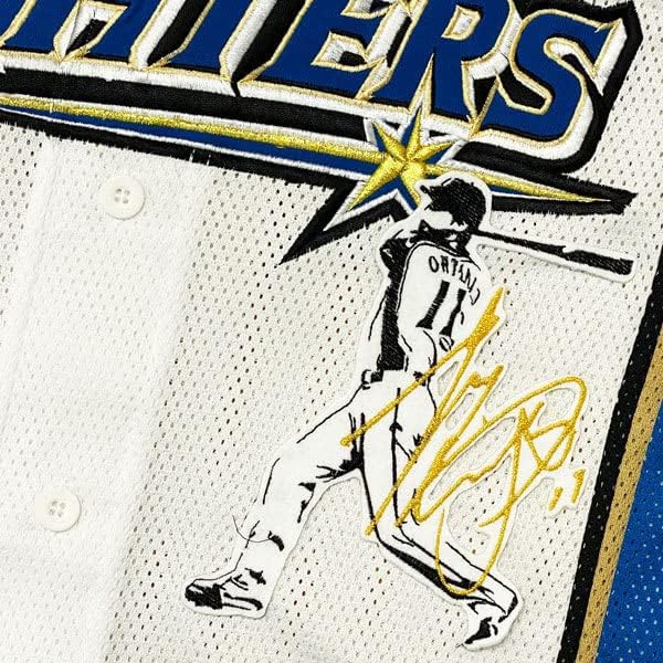 北海道 日ハム ファイターズ 日ハム 大谷翔平 シルエット2＆サイン 応援 刺繍 ワッペン