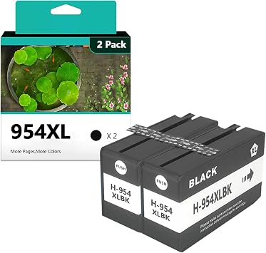 954XL Ink Cartridges Compatible for HP 954 954XL Ink Cartridge for HP OfficeJet Pro 7720 7730 7740 8210 8218 8710 8715 8718 8720 8725 8728 8730 8740 Printers 2 Black