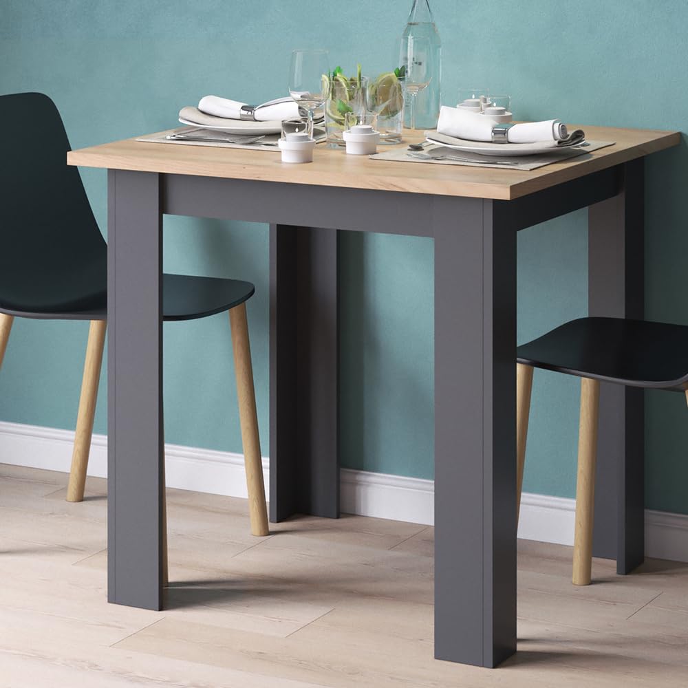 Vicco Esstisch Karlos, Goldkraft Eiche, 80 x 80 cm, geeignet für 2–4 Personen zur Nutzung im Essbereich