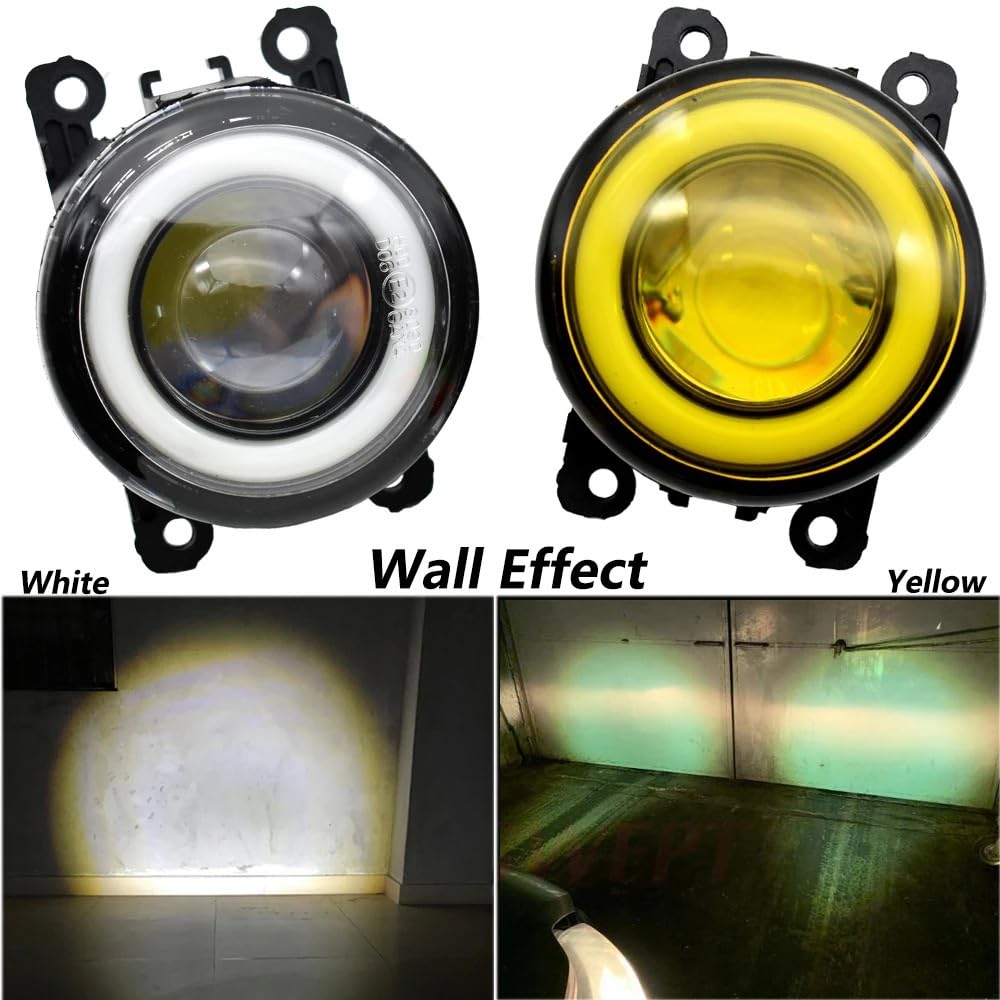 2 szt. soczewki samochodowe przeciwmgielne Angel Eye DRL lampa do jazdy dziennej dla Renegade 2015 2016 2017 2018 2019 2020 2021(F- len - AE)