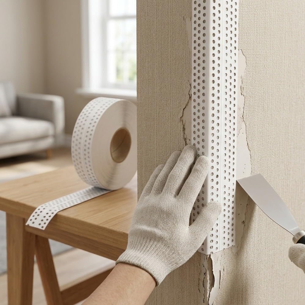 Cinta Esquina Drywall 40M Autoadhesiva Reparar Grietas