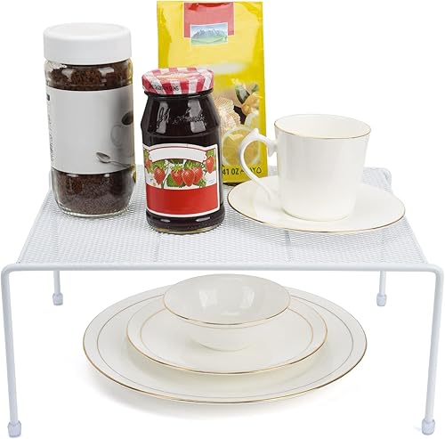 Miniatura 4 de Juego de 2 estantes de cocina de malla (13.1 x 10.2 pulgadas), despensa de cocina, baño, escritorio, oficina en casa, nevera, armario, armario de