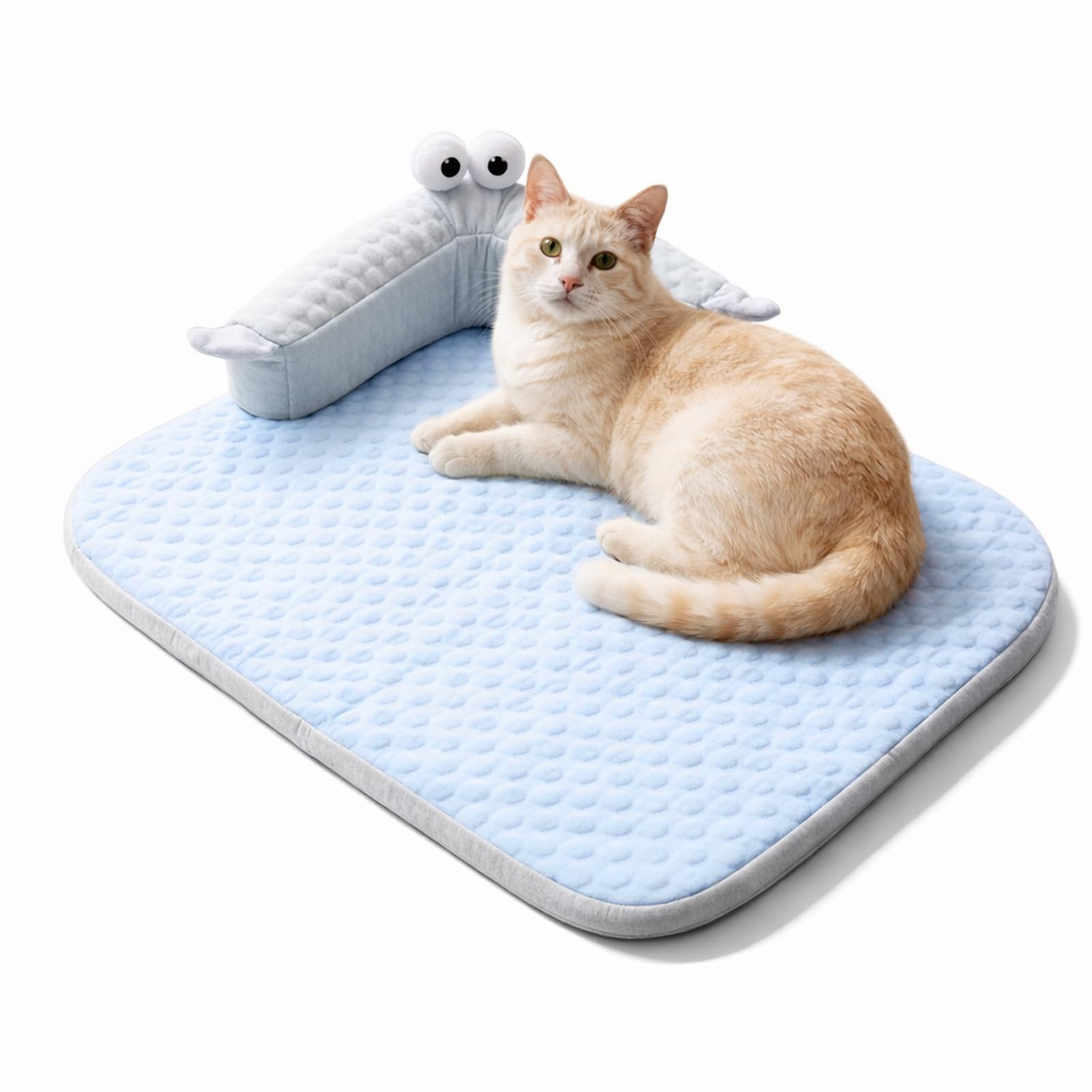 Letto refrigerante per cani e gatti – Tappetino rinfrescante in seta di ghiaccio con rivestimento lavabile – ortopedico e antiscivolo per l'estate – ideale per canili, auto e appartamento