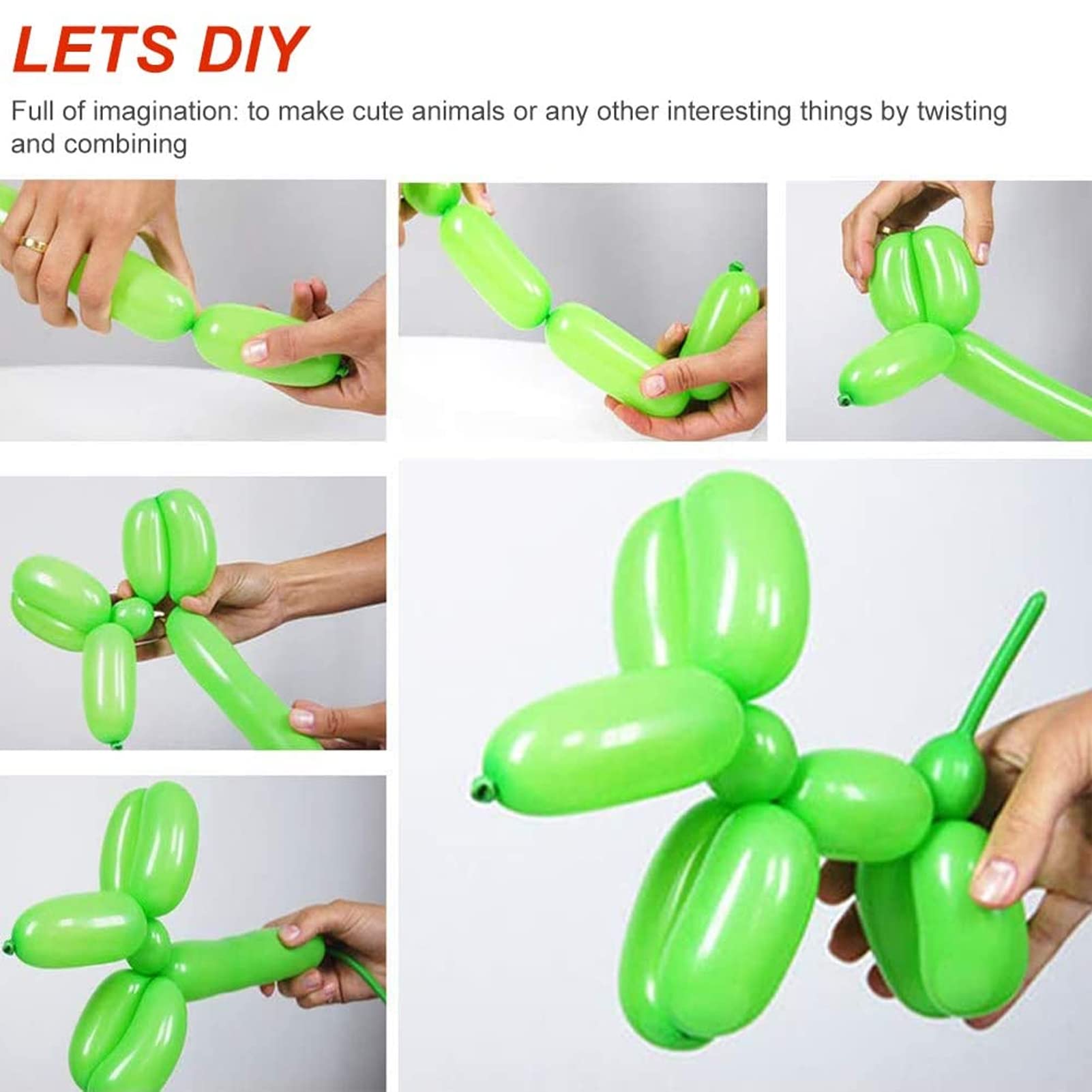 200 Pcs Ballons Longs,Multicolores Long Ballons,Pour Anniversaires, Party,Cérémonie De Mariage