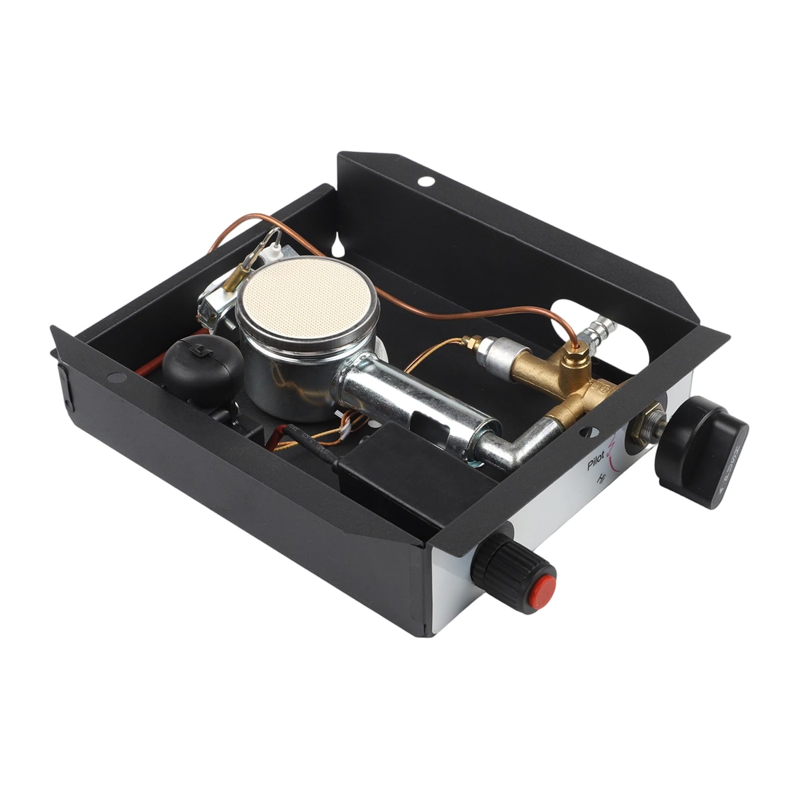 Terrassenstrahler Brennermodule 47000 BTU Terrassenstrahler Brenner Steuerbox Ersatzteile Glasrohrheizungen Steuereinheit mit Thermoelement für Außenturm Propangasheizungen (B)