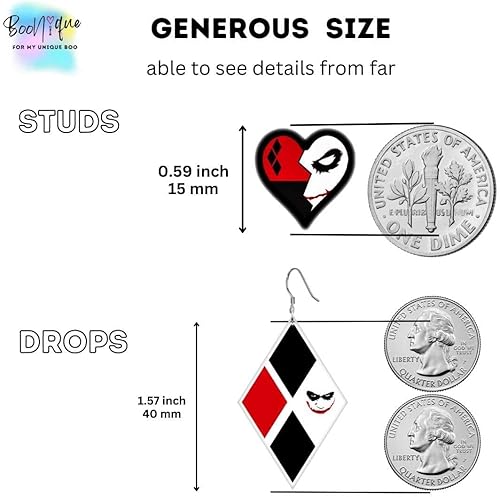 Miniatura 6 de Aretes divertidos para mujeres y niñas, accesorios de disfraz de Halloween, mercancía divertida para mujeres y niñas, regalos de fiesta temática,