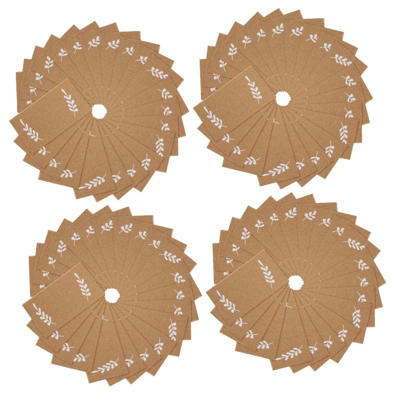 STOBOK 400stücke Tischplatzkarten Muster Beschreibbare Namenskarten Für Hochzeiten Und Aufgeklappt Gefaltet Kraftpapier