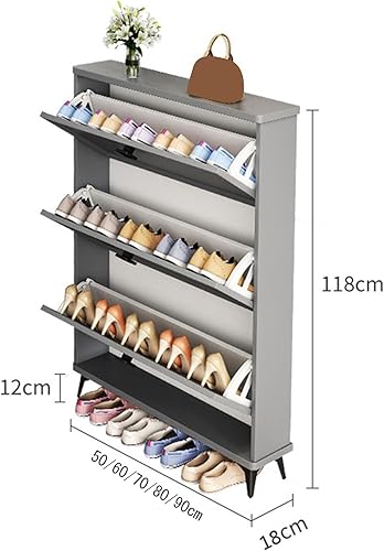 Miniatura 2 de Armario de almacenamiento de zapatos para entrada delgado, armario oculto de zapatos, organizador de zapatos, gabinete estrecho de zapatos, armario