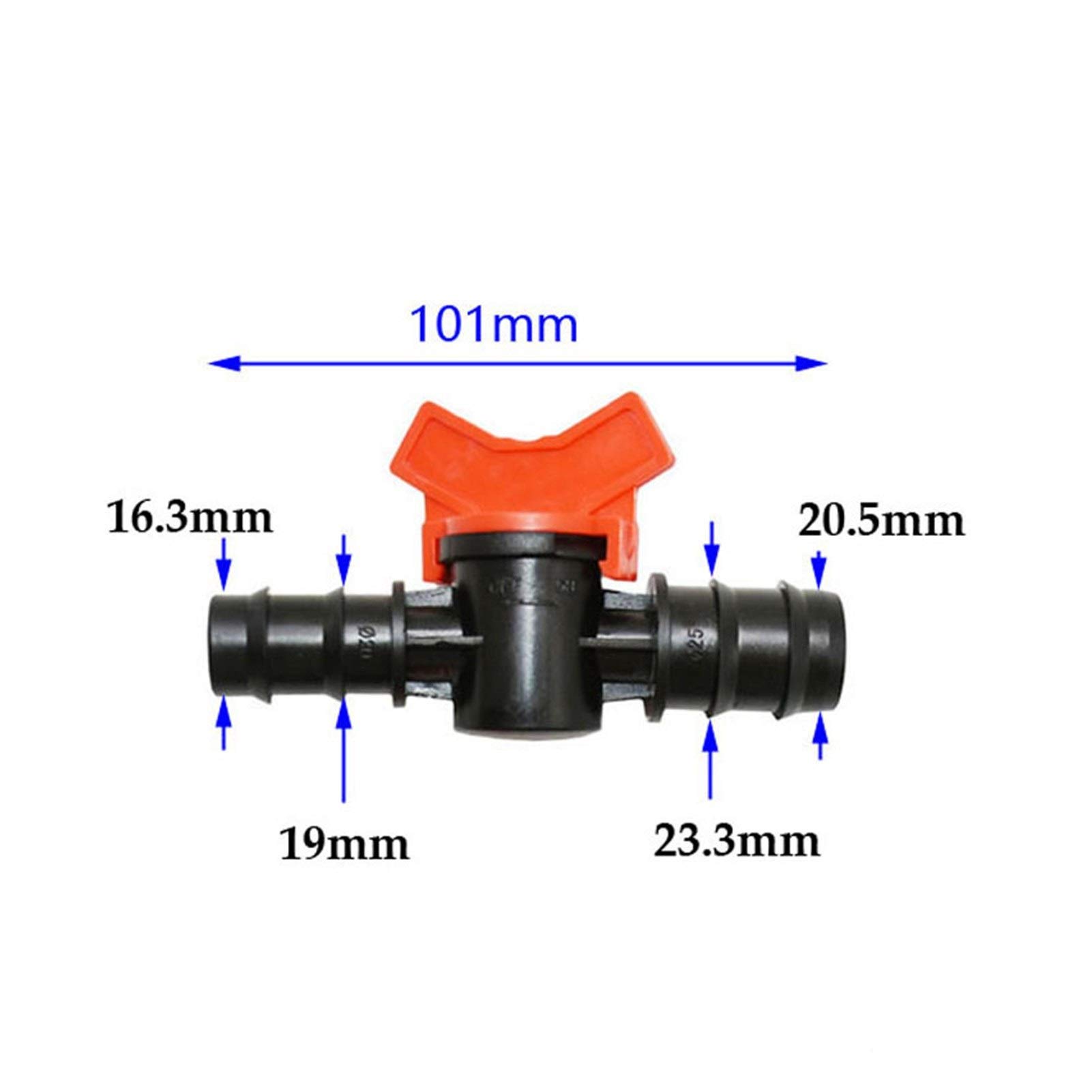 Kit Tubo Flessibile dell'irrinkler pianta Giardino di irrigazione Valvola 1" a 3/4" a 1/2" Tubo Riduzione Garden Rubinetto connettore 25mm / 20mm / 16mm Tubo connettore 20pcs