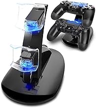 BARAC Charger for PS4 Controller, Charging Station with Controller PS 4 Quick Charge with LED Indicator, Sony Playstation 4/PS4/Pro/Slim Controller Station