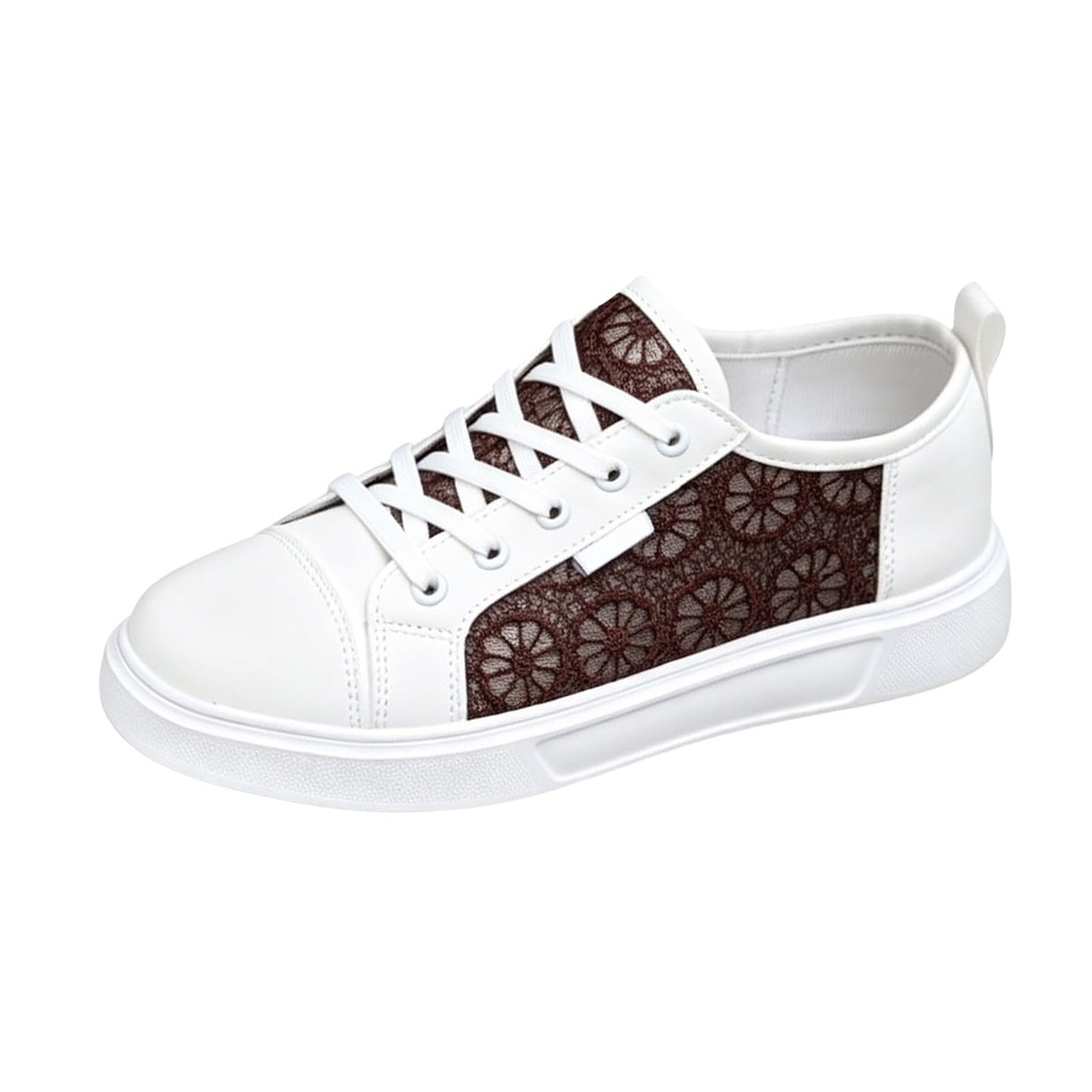 Damen Spitze Dirndl Schuhe Trachten Sneaker Elegant Stoffschuhe Flache Bestickte Freizeitschuhe Flach Mesh Walkingschuhe Atmungsaktive Sommer Turnschuhe