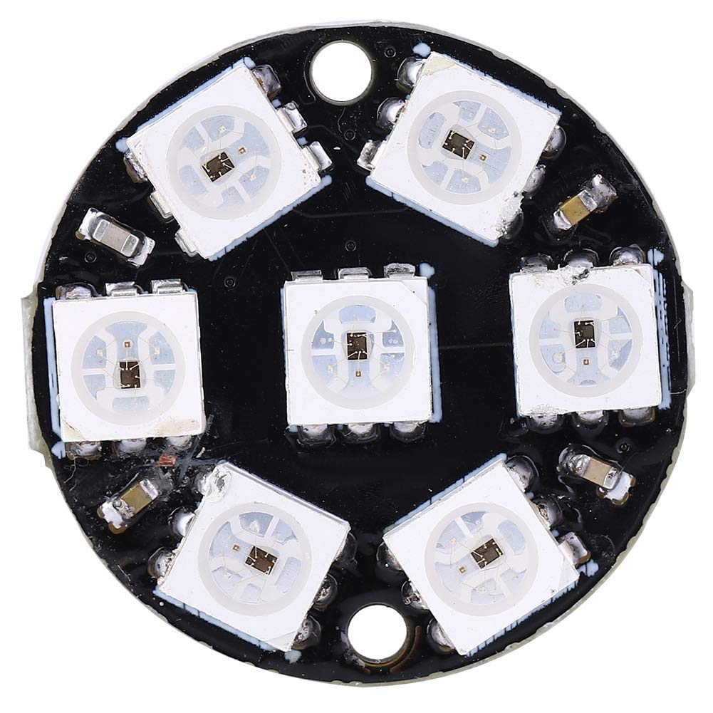 10 Pièces Pilote de LED, Lumière de Couleur Ronde Intégrée Ws2812b Anneau 5050 WS2812 Carte de Développement 7 Bits Cjmcu Bit WS2812 RGB