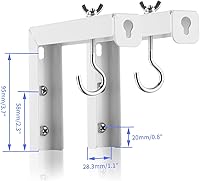 Vista 5 de suptek PRL001 - Soporte universal para proyector de pared, soportes en L para colgar en la pared, ganchos de montaje de extensión ajustables de 6