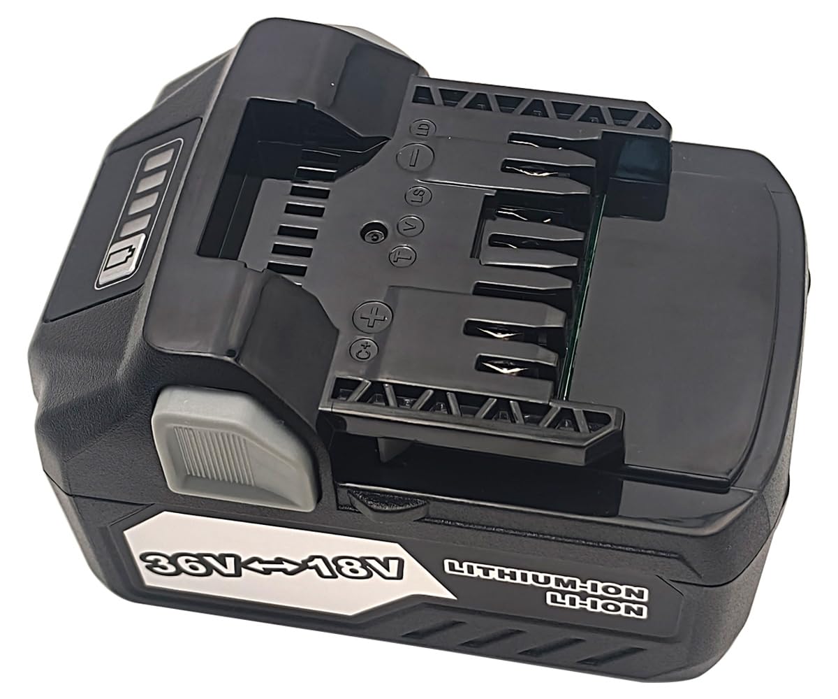 Batterie de rechange BSL36B18 BSL36A18 BSL36A18X (18 V 5,0 Ah / 36 V 2,5 Ah) compatible avec batterie HiKOKI Multi Volt BSL36C18 BSL3640MVT BSL36B18X (380207)
