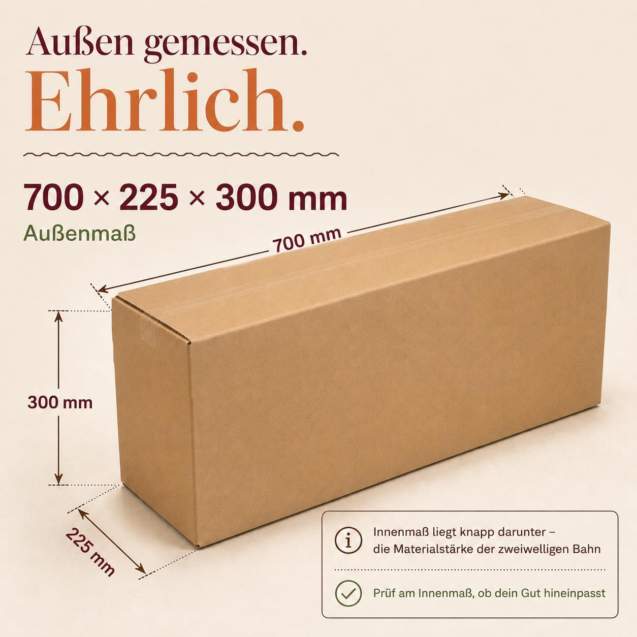 GiDeli Scatole Cartone Lunghe per Spedizioni 70x22,5x30 cm - 50 Pezzi