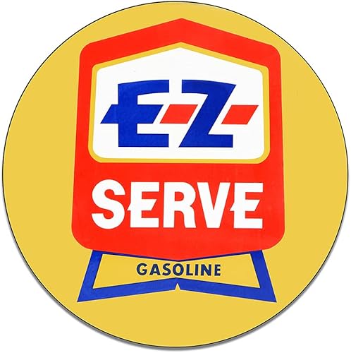 Miniatura 176 de Brotherhood Letrero de gas vintage de reproducción de letreros de metal vintage, letrero redondo de metal para garaje y hogar, 8 pulgadas de Nourse