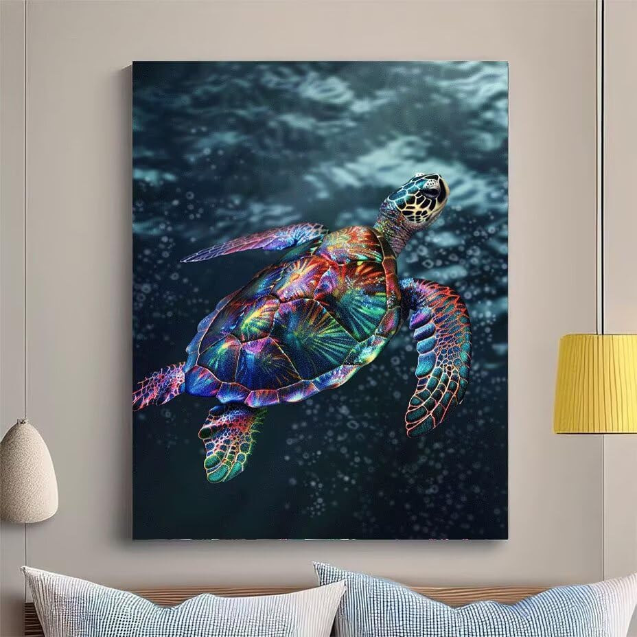 Broderie Diamond Complet Kit Grand Format 60x80 cm Tortue G0-26 - 2