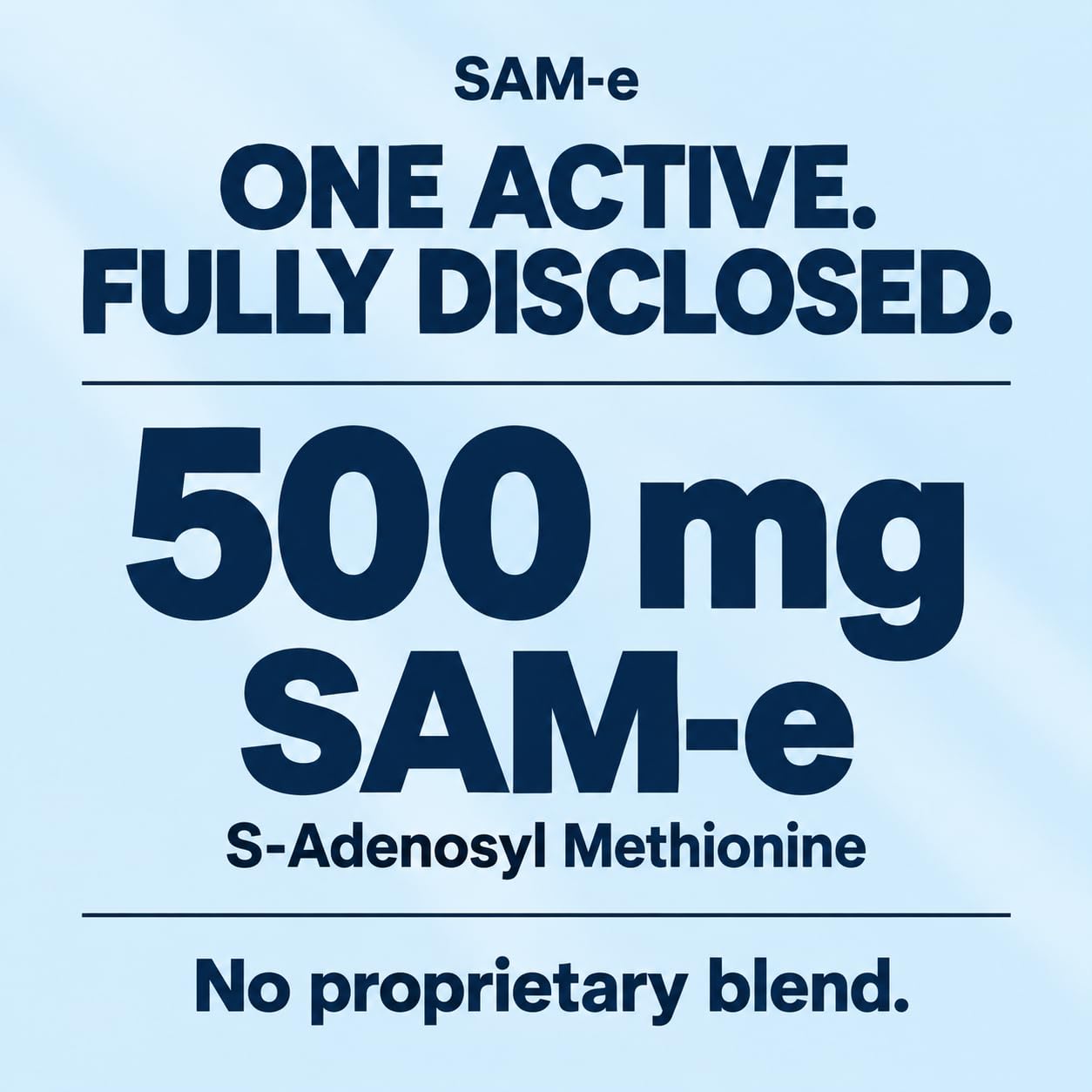 SAM-e 500mg Supplement, 60 Enteric Coated Tablets, Mood & Joint Support — Amazon image 3