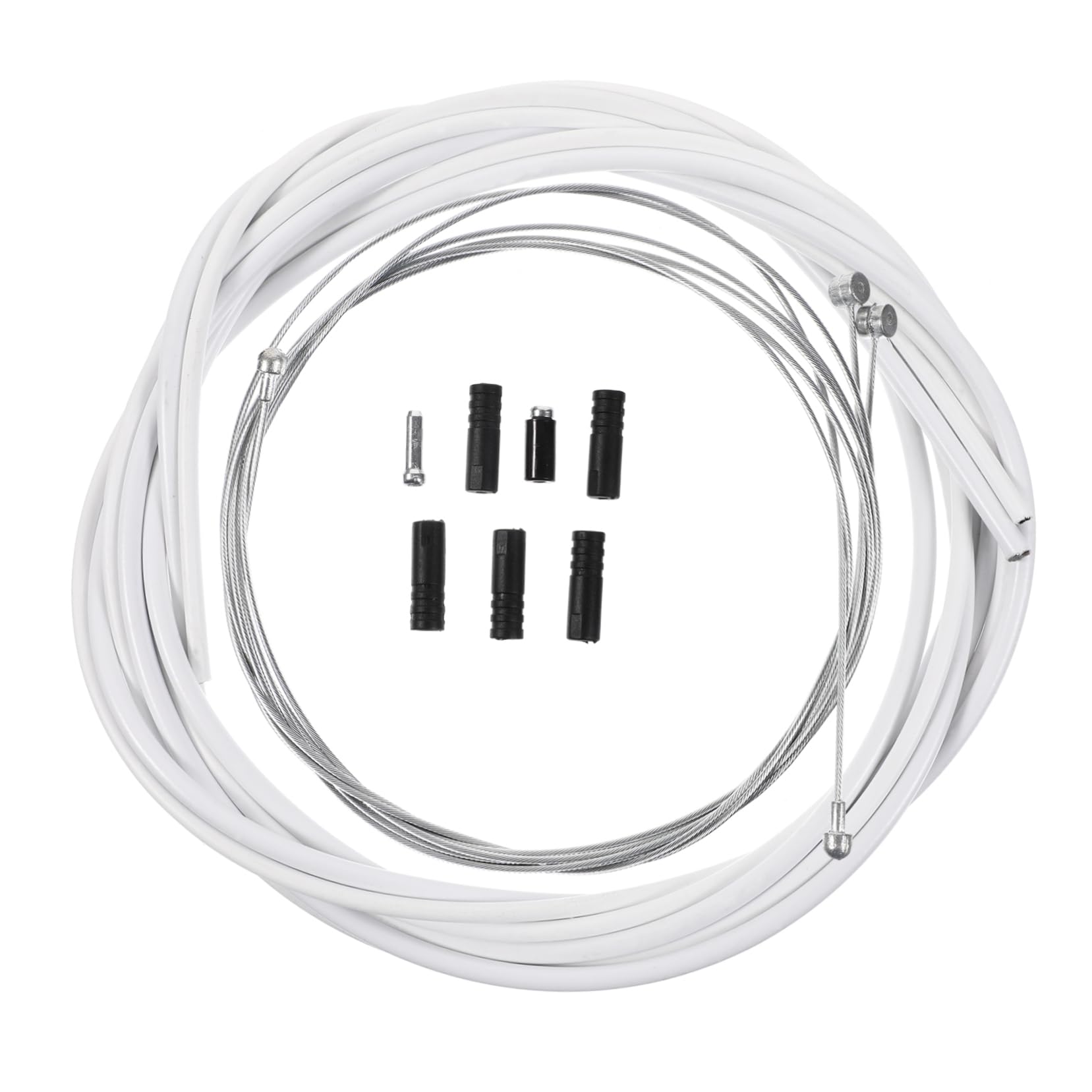 KICHOUSE 1Set Durable Brake Cable Housing Kit for Mountain Road Bikes Bike Brake Line with Caps for Enhanced Safety and Smooth Operation for Maintenance Upgrading