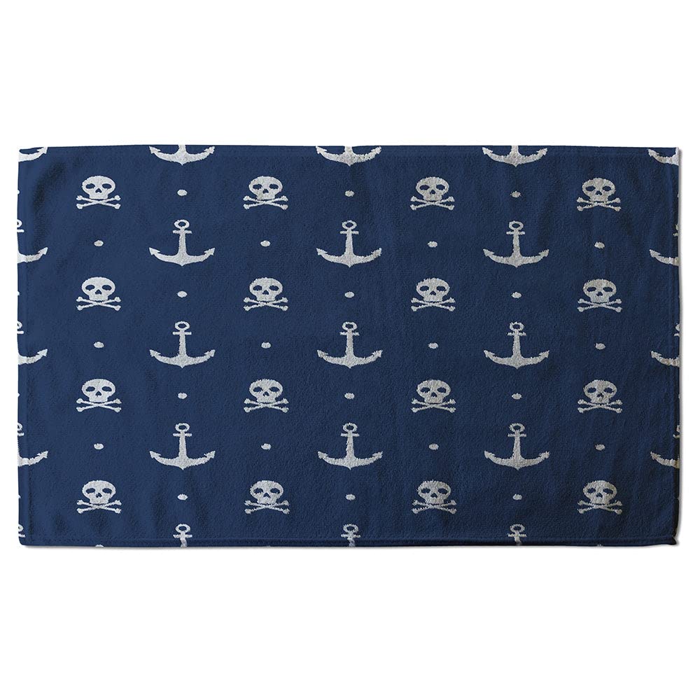 Serviette de bain crâne et os absorbante et douce