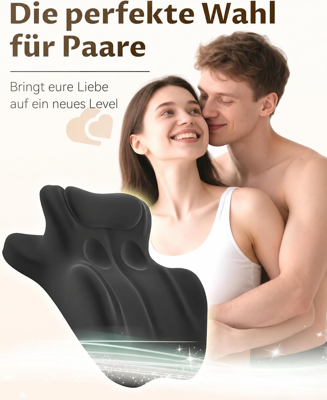Sexkissen für Paare – Liebeskissen 27° | Intimkissen & Erotik Keilkissen Memory-Schaum | 27 Grad Sex Kissen für intime Positionen & Sexstellungen, Liebeskissen für Sex, waschbar, Paar Kissen