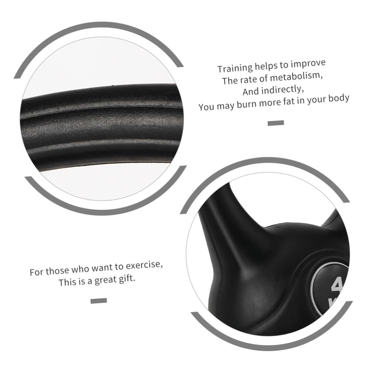 Yardwe Portable Weight Grip Travel Plastic Kettlebell 4kg Kettlebell Set Fitness Accessory