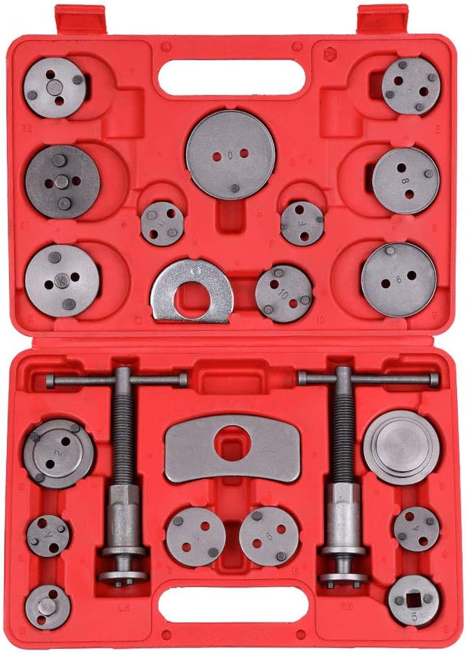 22 Pieces Disc Brake Caliper Wind Back Tool Kit, to Help Prevent Damage