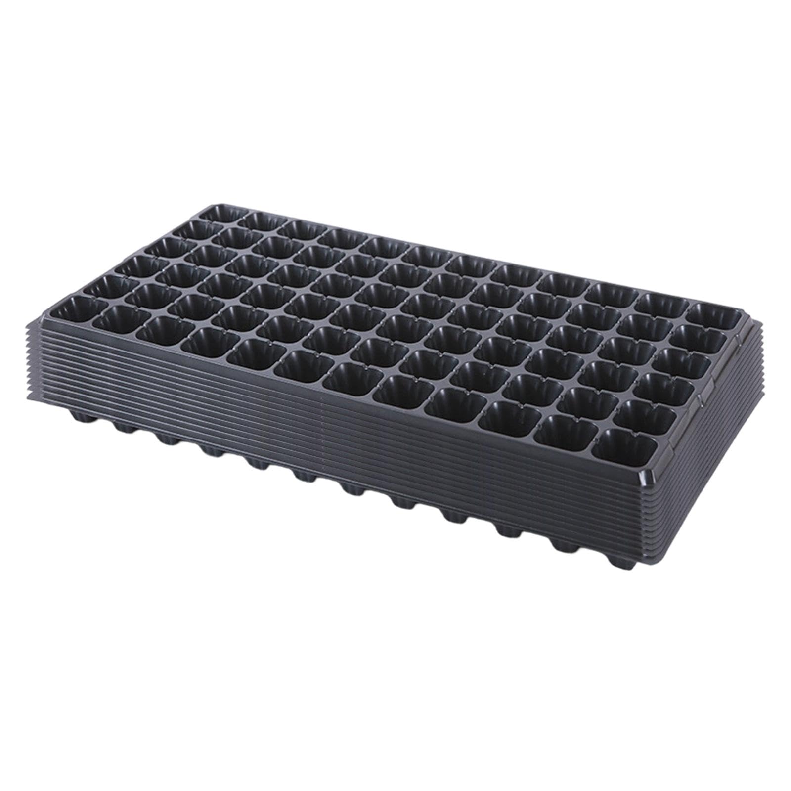 F Fityle 12x Nursery Seedling Trays with Cells - Plant Indoor Growing Trays, Seedling Starter Pots for Broccoli, Lettuce, Patio Flowers, Farm, Greenhouse, Seed Propagation Tool, 72 cell
