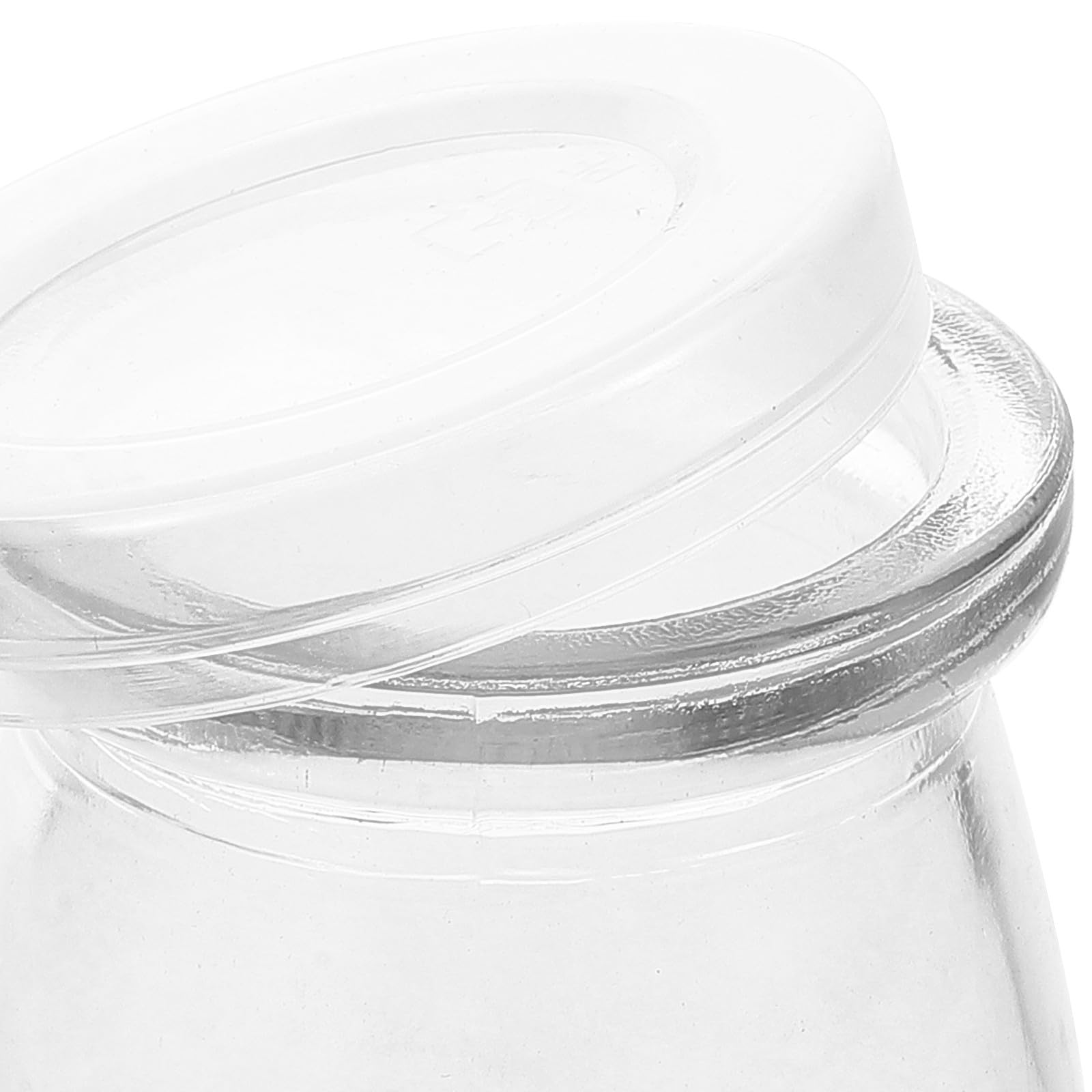 VOSAREA 12 Pots à Yaourt en Verre avec Couvercles, 100 Ml, Lot de 12, Design Polyvalent et Facile à Nettoyer, pour Usage Quotidien Cuisine
