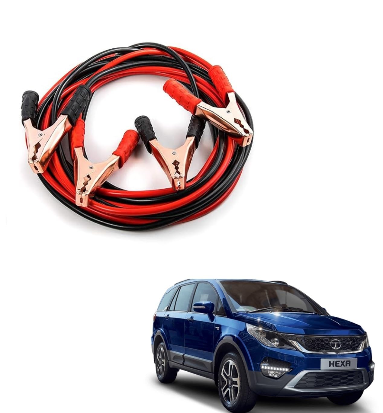 Kozdiko Heavy Duty Auto Jumper Cable Battery Booster Wire Clamp with Alligator Wire Emergency Car Battery Charging Booster Cables Compatibile with Tata Hexa-image-39
