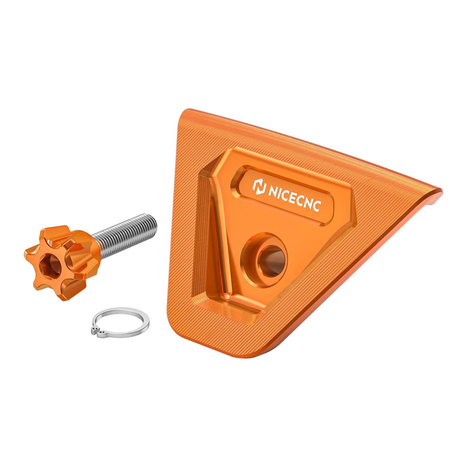 NICECNC Couverture de siège Protection Moto, CNC Aluminium Compatible with KTM 125-450 XC/SX/XCF/SXF 2023-2026, 150-500 EXC/EXCF/XCW/XCF-W/XW-F 2024-2026 Orange, Facile à Installer