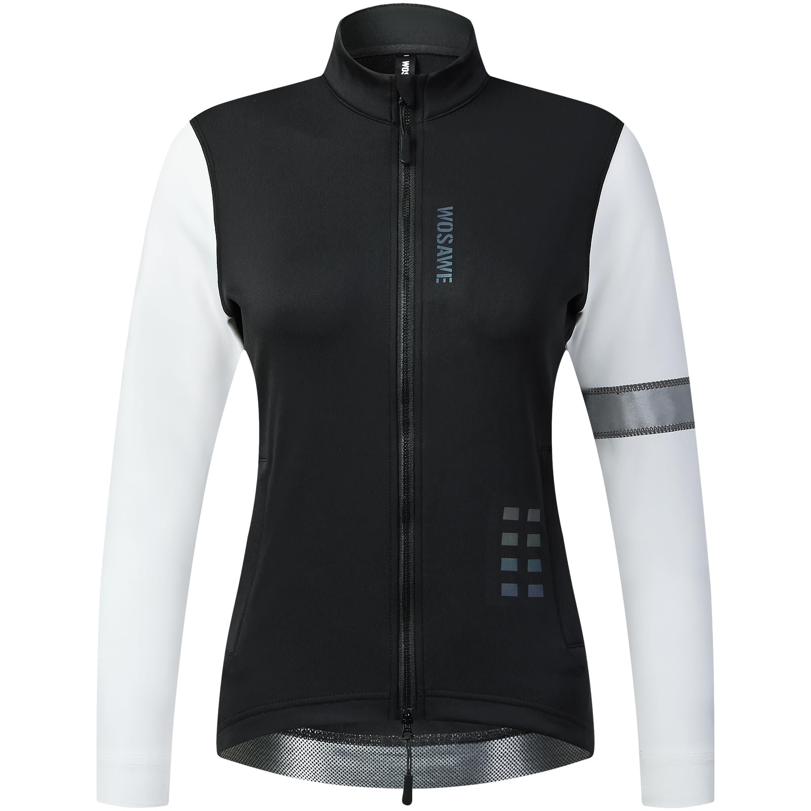 WOSAWE Chaqueta de ciclismo para mujer, resistente al viento, térmica, forro polar, transpirable, para correr, equitación, senderismo, carreras, camping