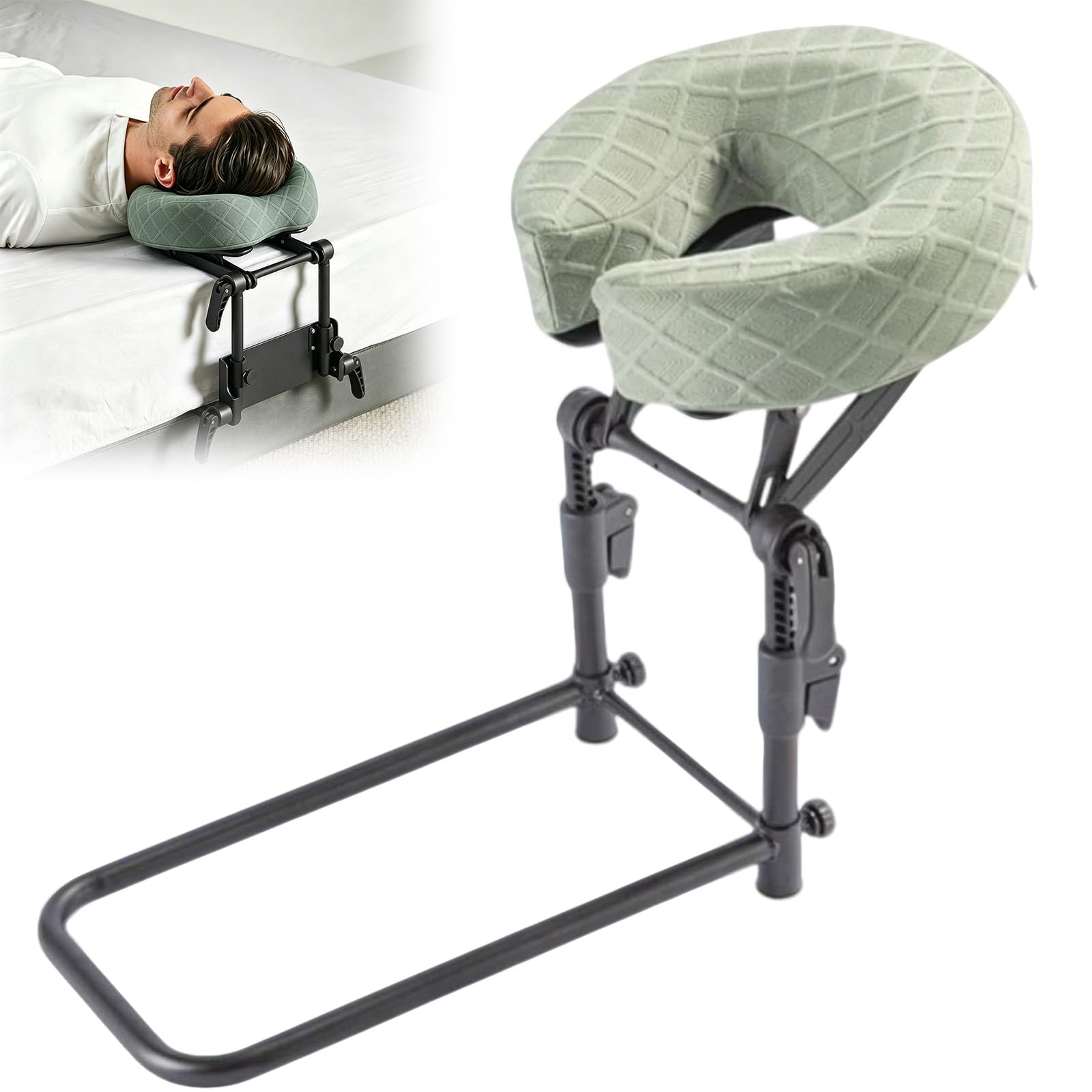 Cuscino massaggiante a faccia in giù per letto, cuscino in schiuma riutilizzabile portatile per letti di bellezza e ufficio