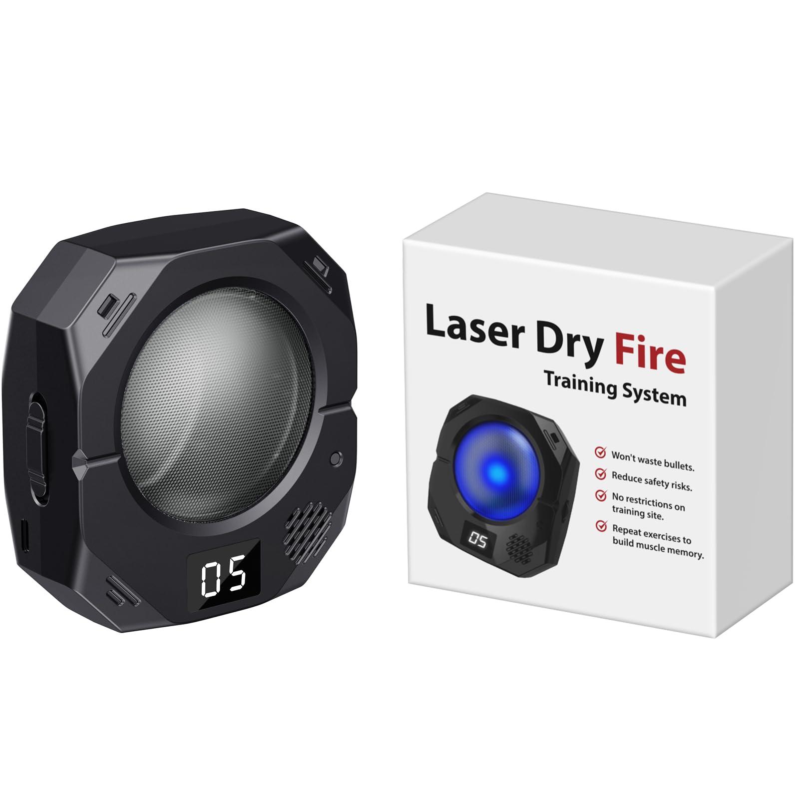 Alizwayle Dry Fire Training System,Portable Fast Charge Electronic Target Compatible with Most of Training Cartridges 9mm for Practive (Upgraded)