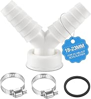 BHHTBB Mosogatógép Mosógép Lefolyó Adapter Y Elosztó 1 Hüvelyk 40mm Cső 19-23mm Bemenet Tömlőbilinccsel 1