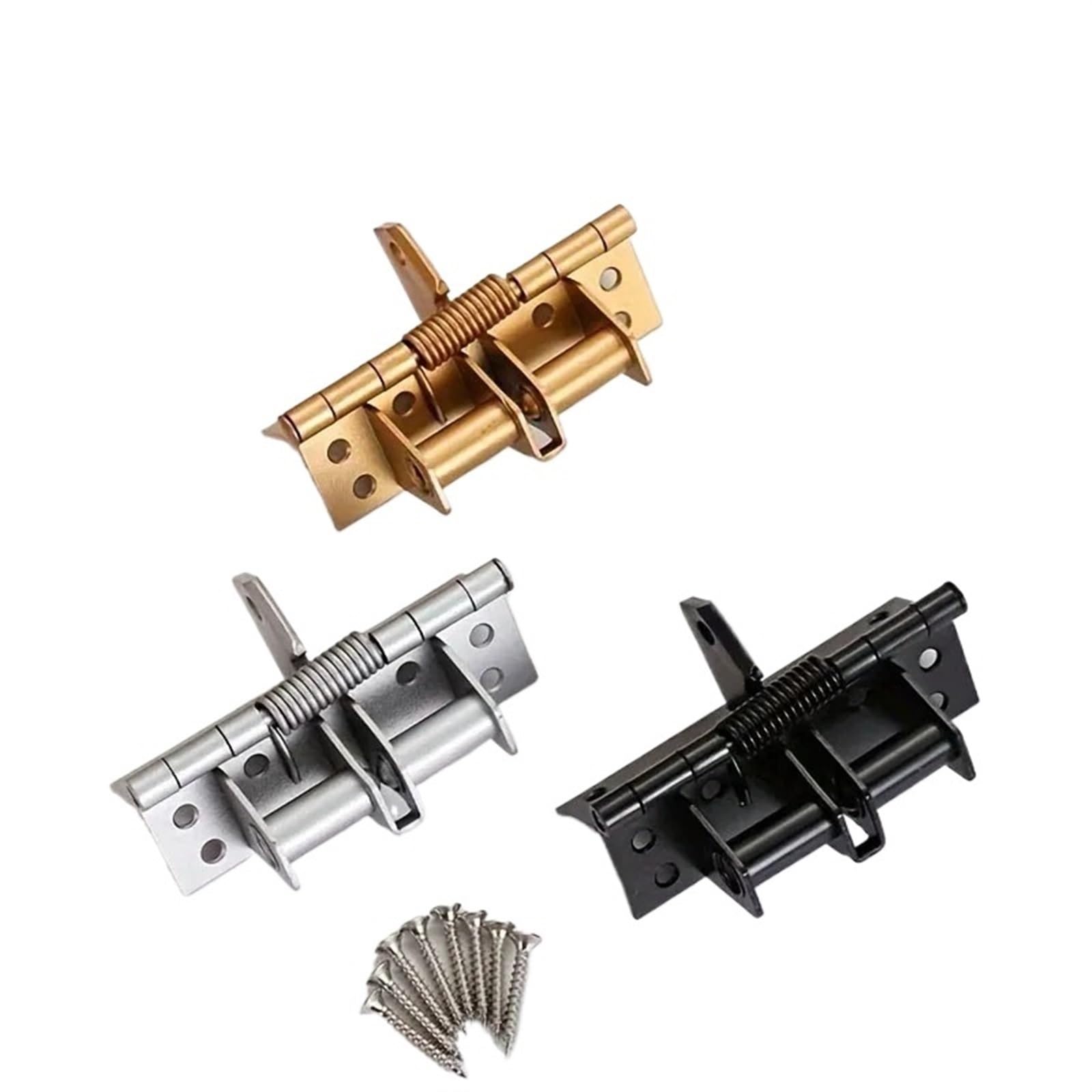 Flush Hinges Mute Automatic Door Closer Spring Hinge 90-Degree Positioning Closing Equipment(Silver)