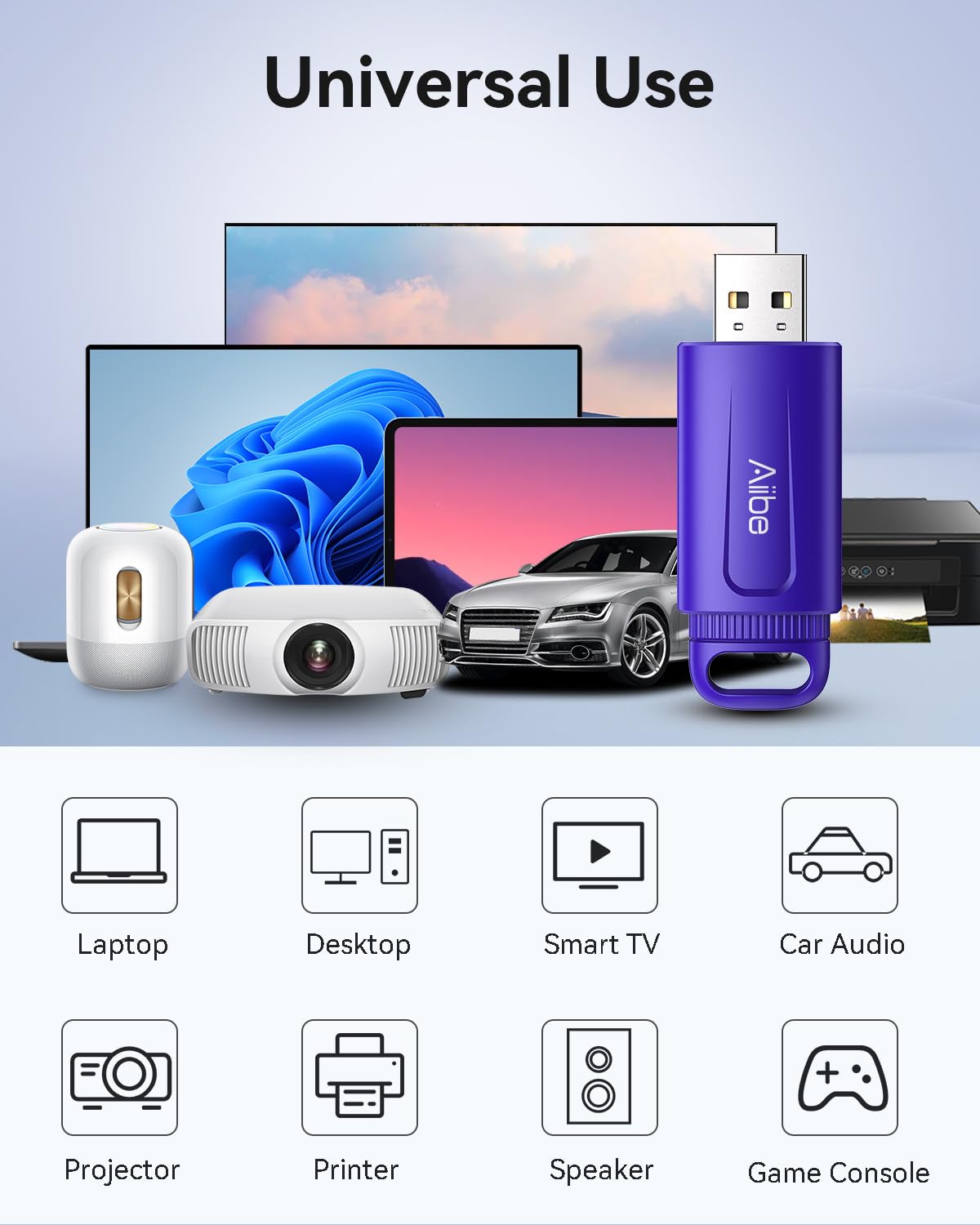 Aiibe Unidad flash de 32 GB, paquete de 5 unidades USB de 32 GB, USB 2.0, memoria USB de 32 GB, unidad flash USB de 32 GB, unidades flash USB a granel, paquete múltiple para laptop (32 GB, colorido)