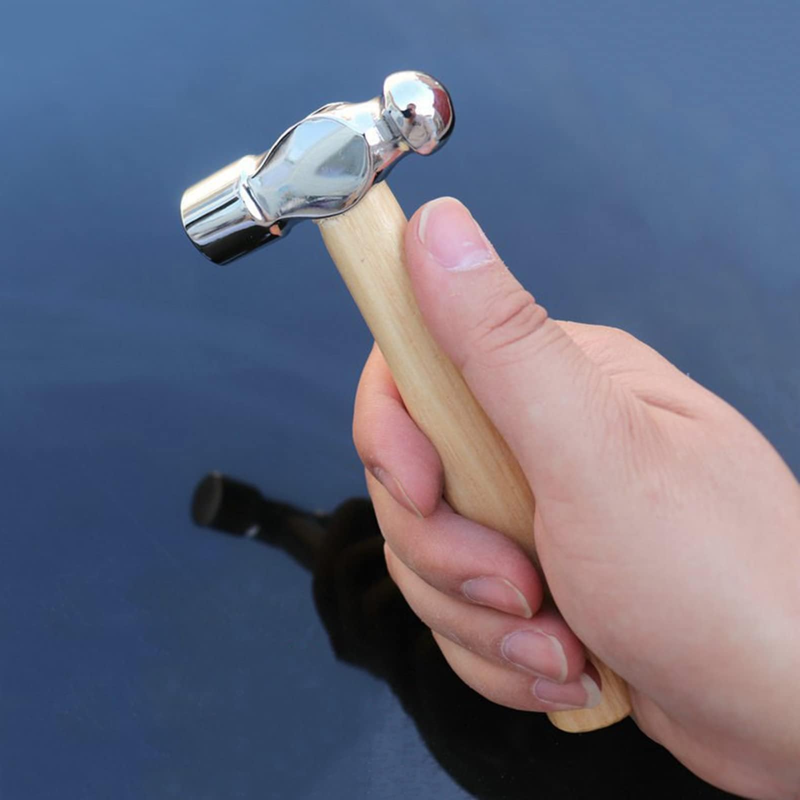 XISAOK Wooden Handle Hammer Car Escape Tool Hand Hammer Multi Function Hammer Smashing Walnut Hammer Metal Steel Made