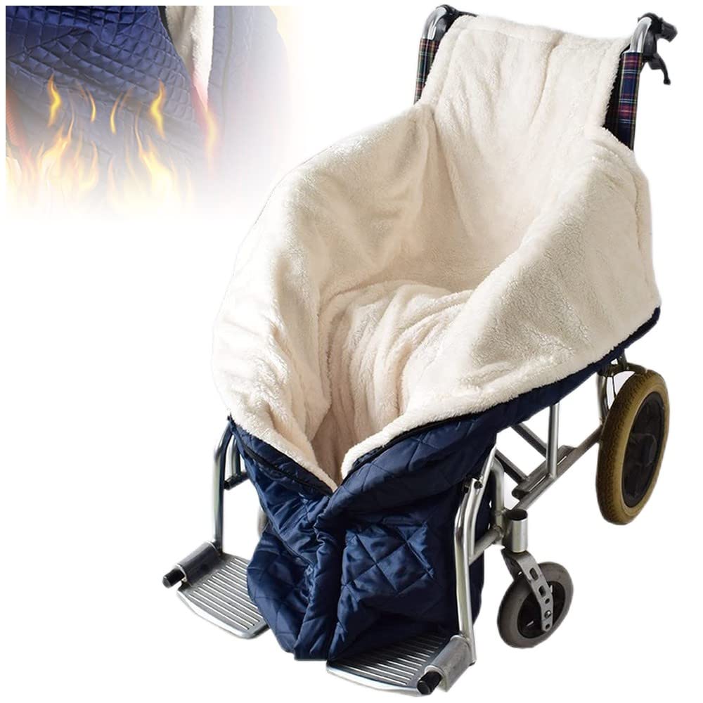 Funda acogedora para Silla de Ruedas con Forro Polar, Forro Polar, Hebilla Trasera Ajustable, portátil, cómoda, para piernas y Parte Inferior del Cuerpo, Manta térmica, Funda para