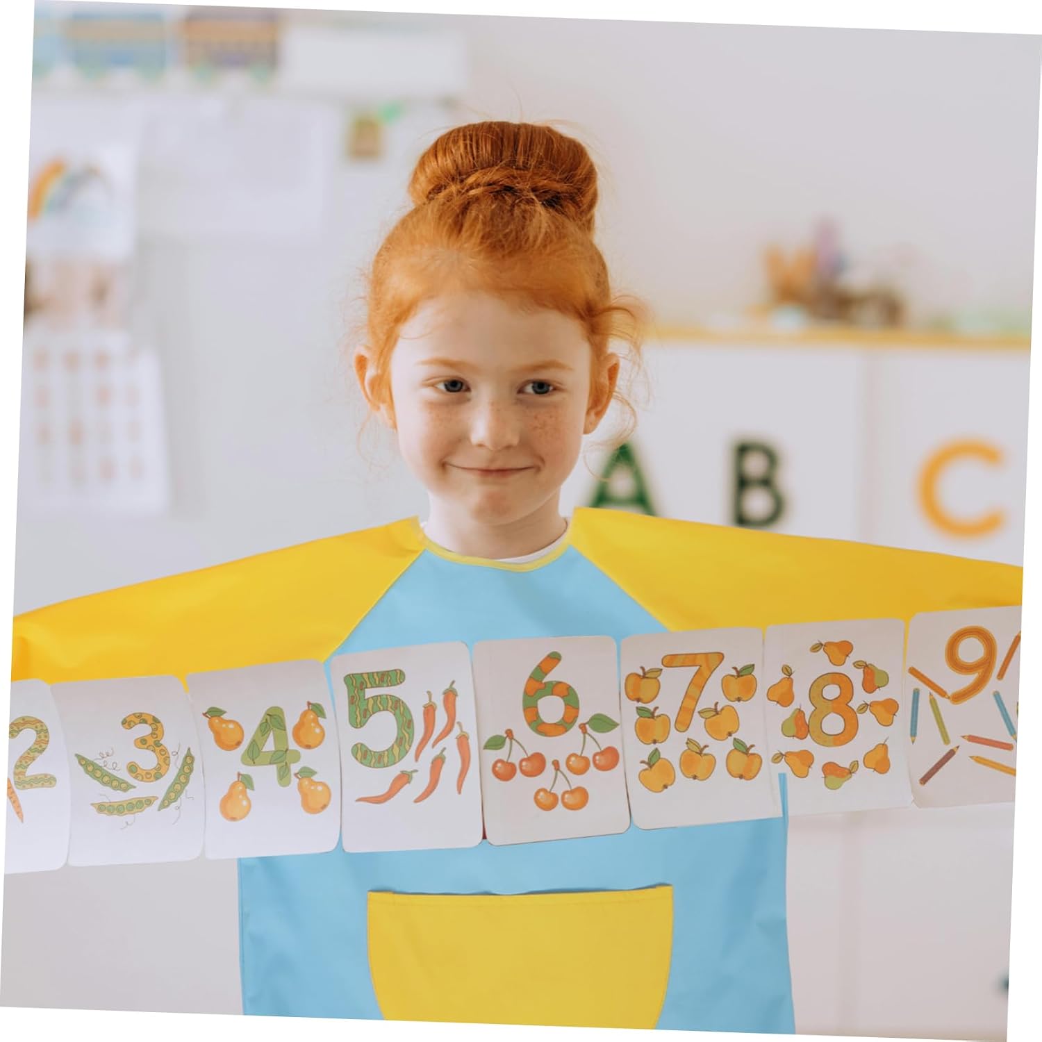 Kids Waterproof Art Smocks for Toddlers Long Sleeve Painting Aprons with Adhesive Tape Colorful Artist Smocks for Boys and Girls for Preschool and Craft Activities