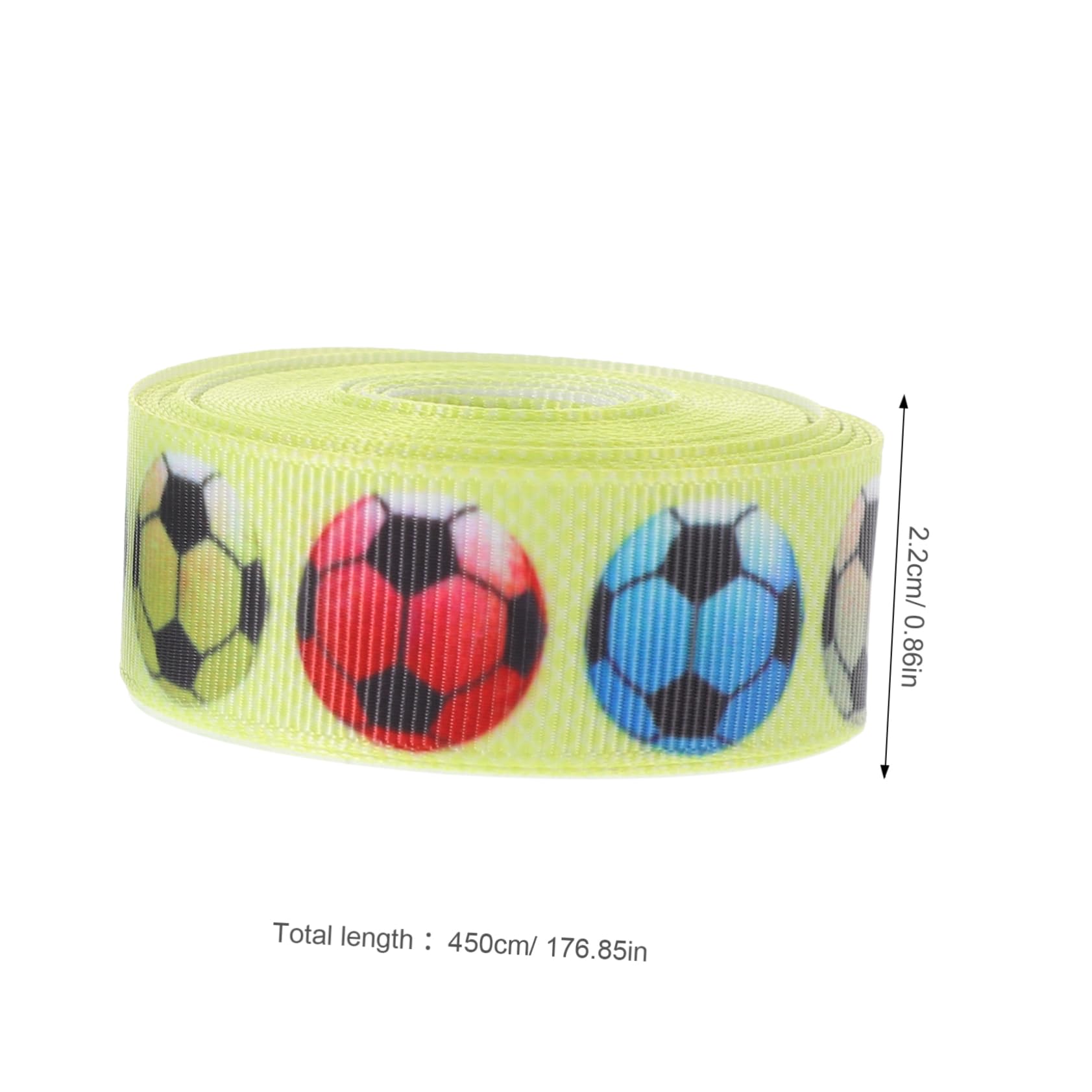 jojofuny 4 Sätze Fußball -dekorationsband Goldenes Drahtband Blaues Drahtband Grünes Band Bunt Hochzeit Seide Verpackung Weiß Türkisfarbenes Band Bänder Für Medaillen Stoff 2 Rollen * 4